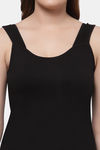 Floret Cotton Camisole (Pack of 2) - White Black — thumbnail 9